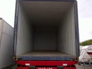 An empty container awaiting to billed