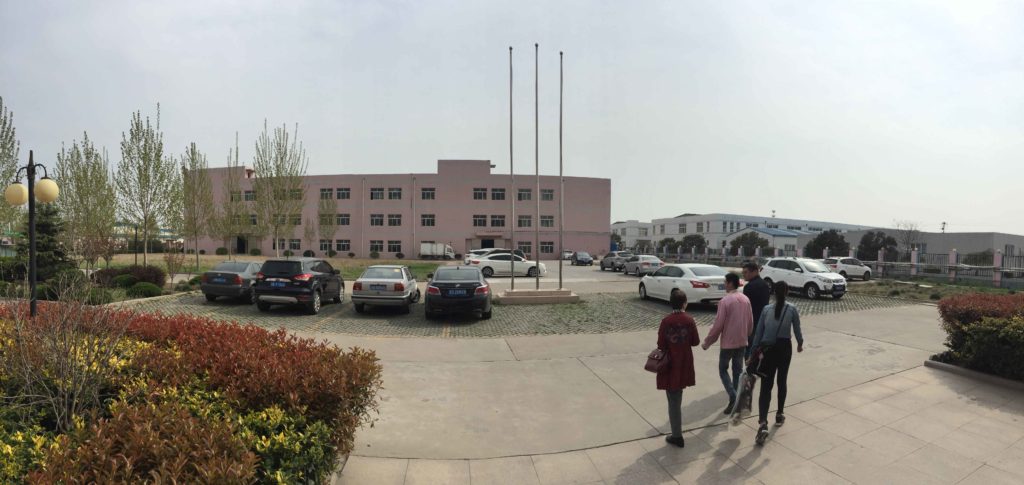 Outside a factory in China