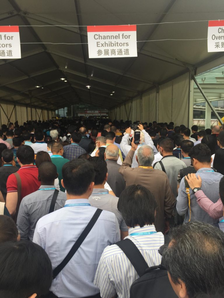 In line for the Amazon Conference in China