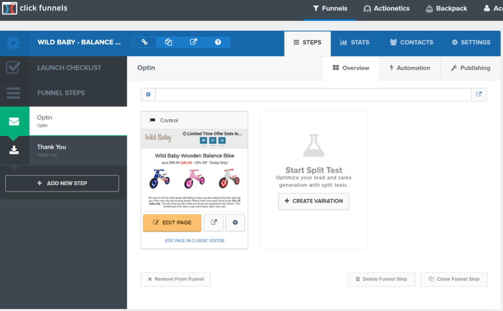 clickfunnels example age