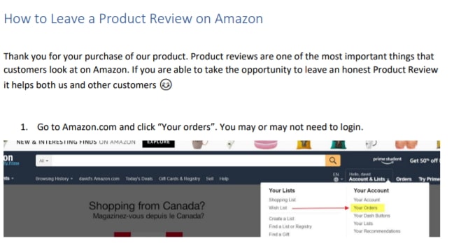 how to get amazon reviews directions