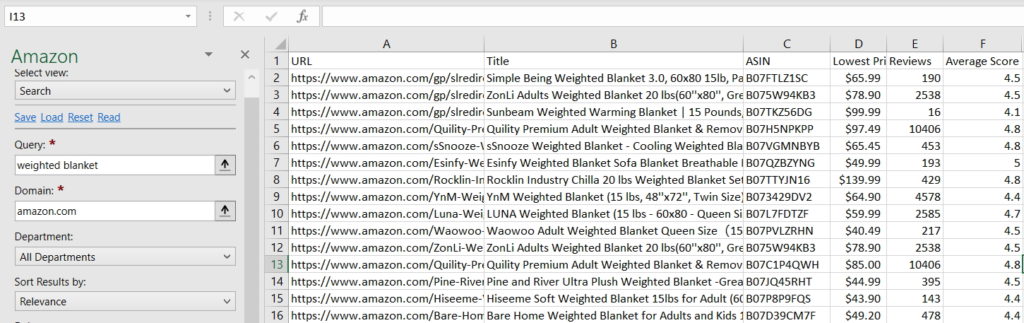 seo tools for excel and amazon