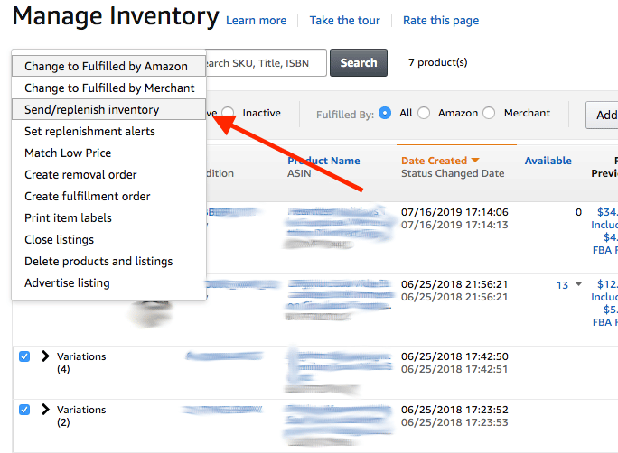 Amazon multiple product shipment