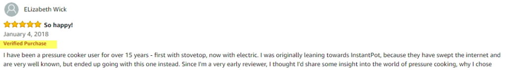 amazon verified review badge