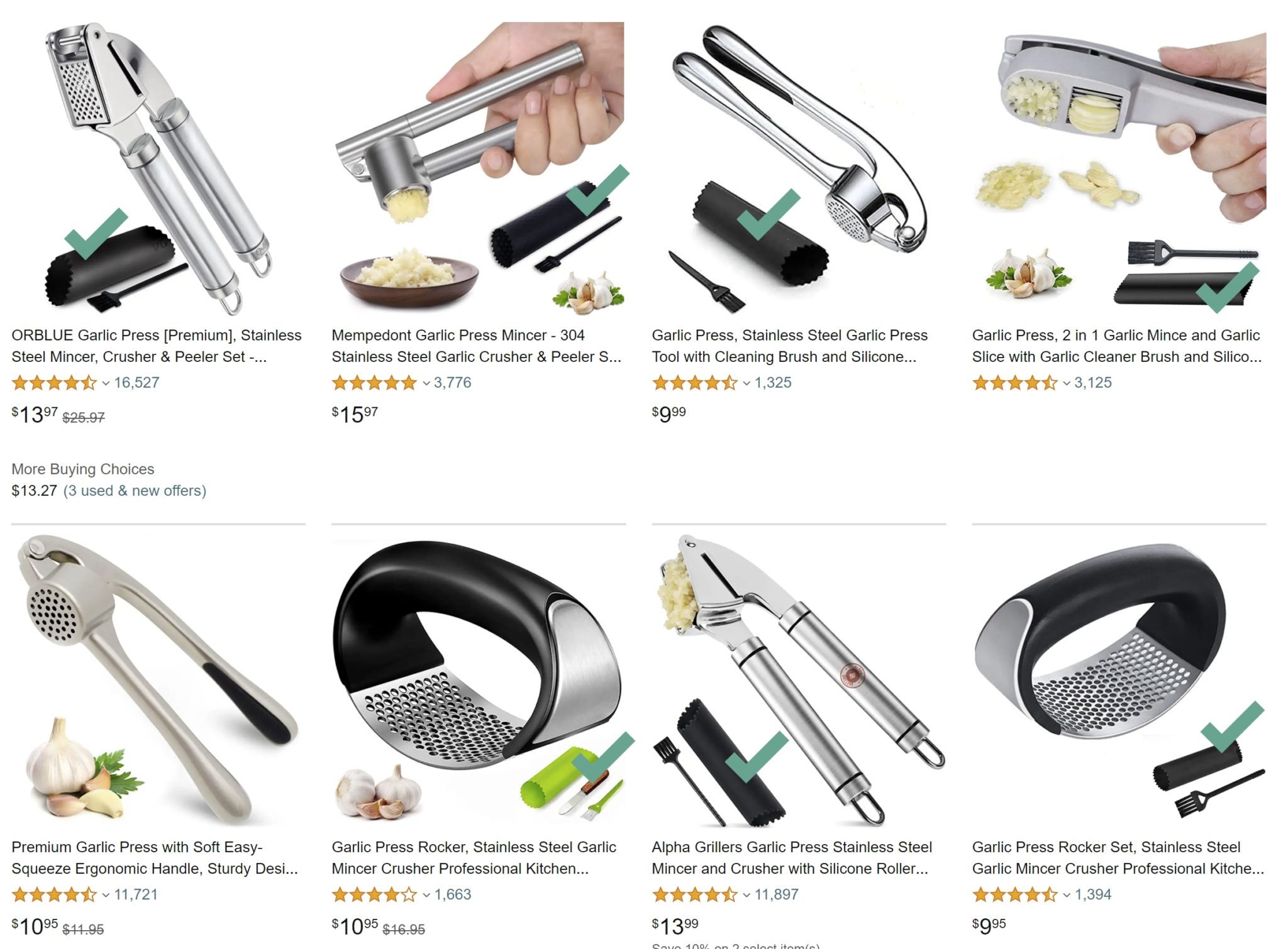 garlic presses amazon with differentiation