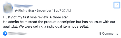 3 star amazon Vine Review