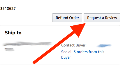 Amazon Request a review button