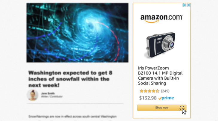 Amazon Sponsored Display ad example