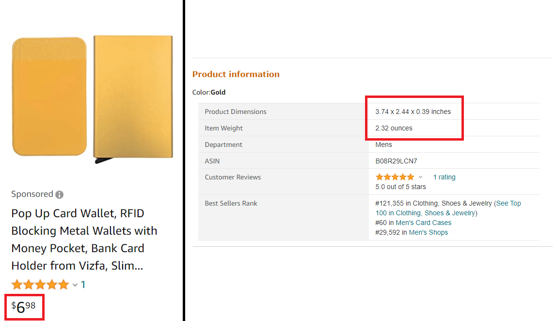 amazon small and light example