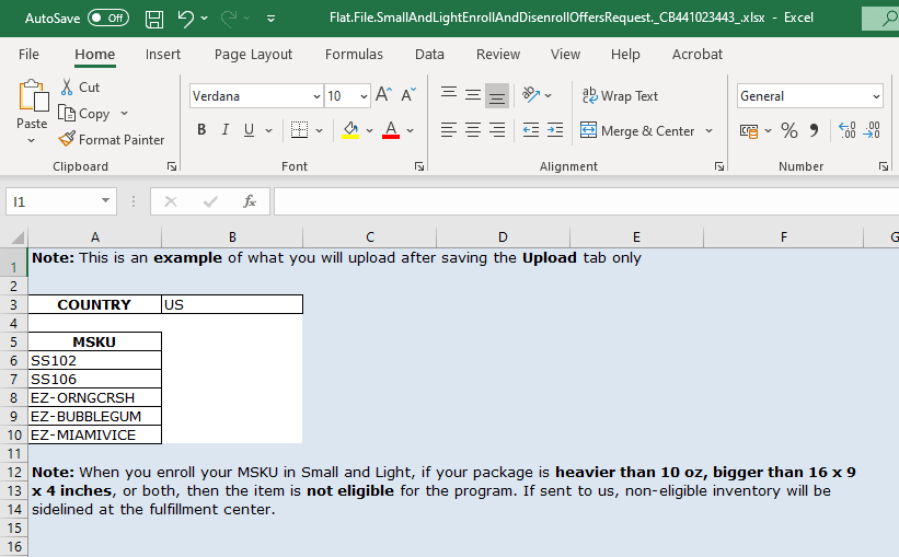 small and light example tab