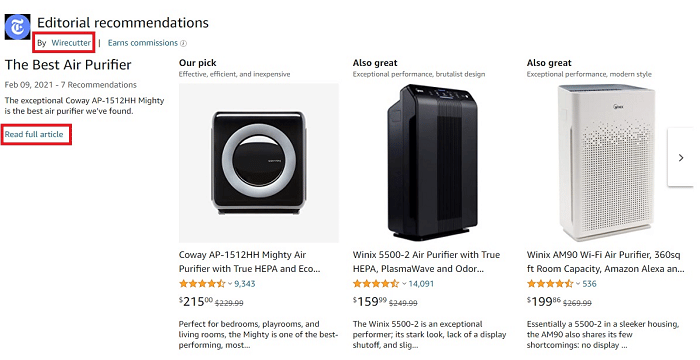 amazon editorial recommendations sample