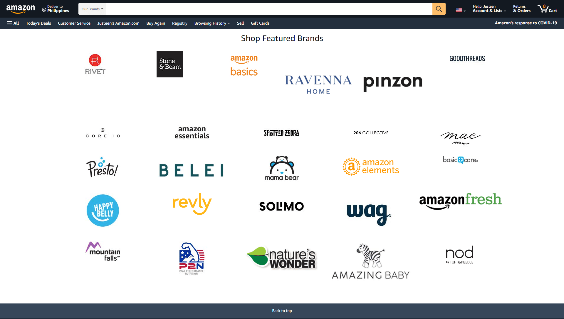 amazon our brands
