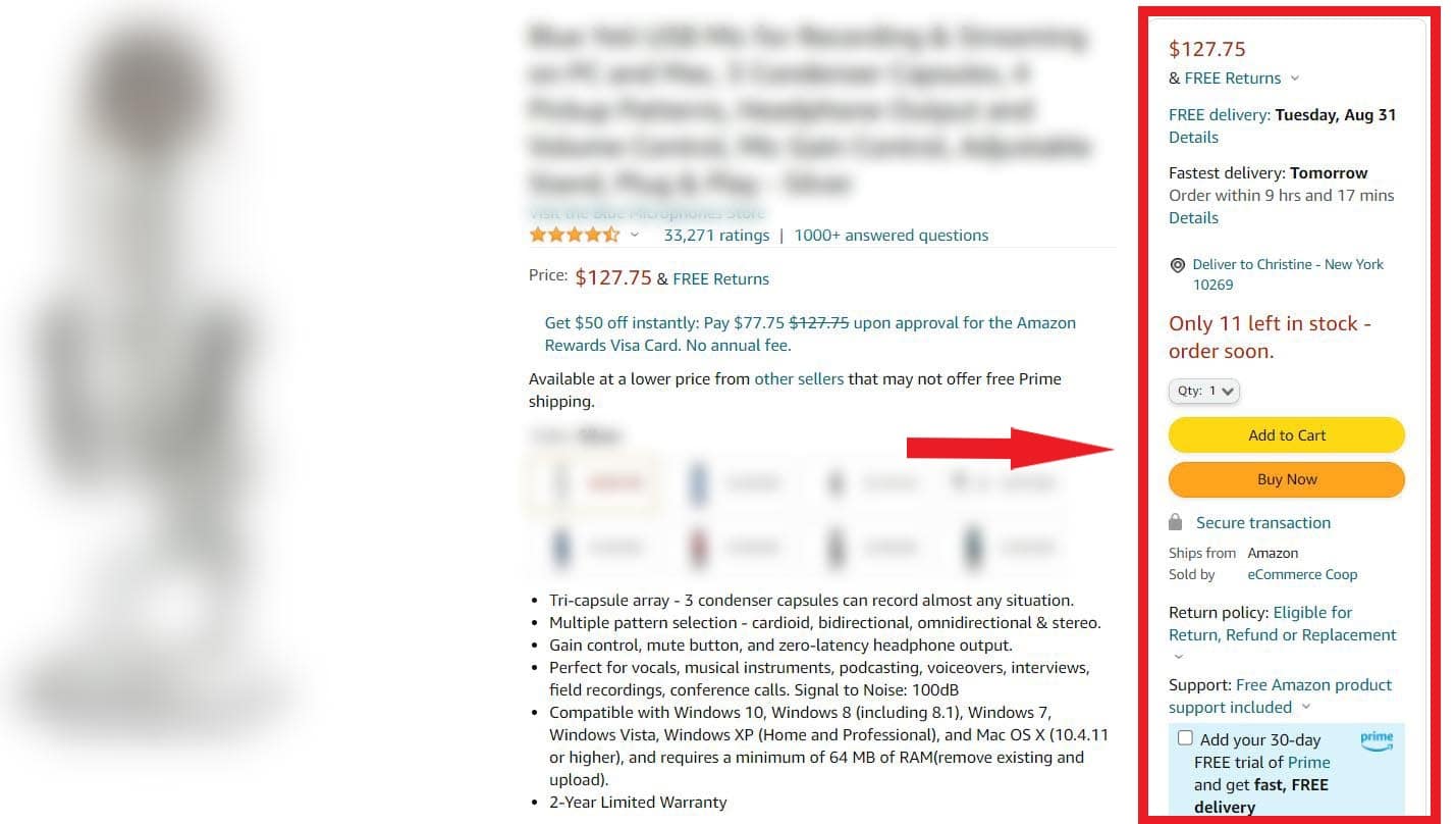amazon buy box