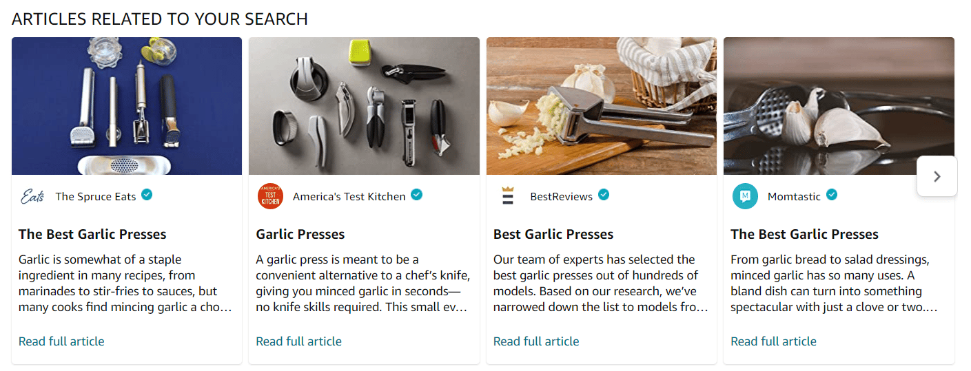 amazon articles related to your search