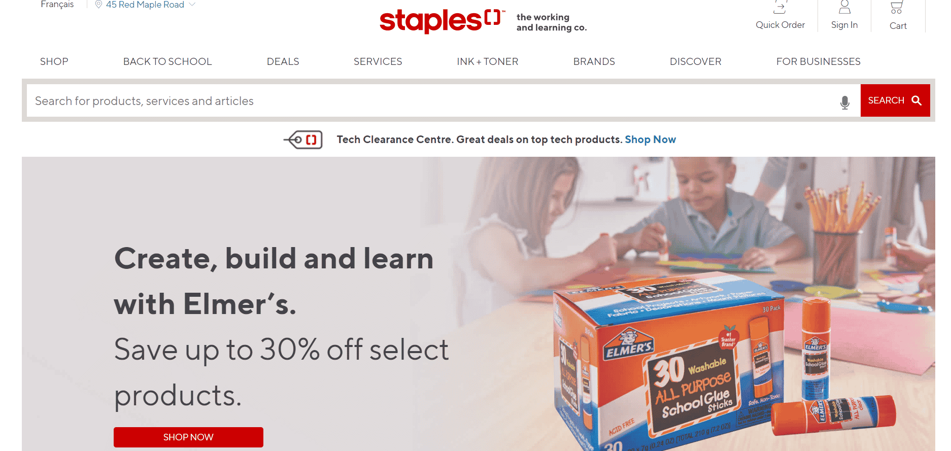 Staples Shopify store