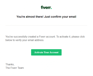 fiverr sign up