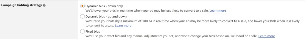 dynamic bidding amazon