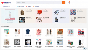 Lazada’s home page