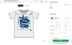 Browse through Printify's product catalog, select the items you want to sell, and upload your designs. You can also use Printify's mockup generator to create product images for your online store. 