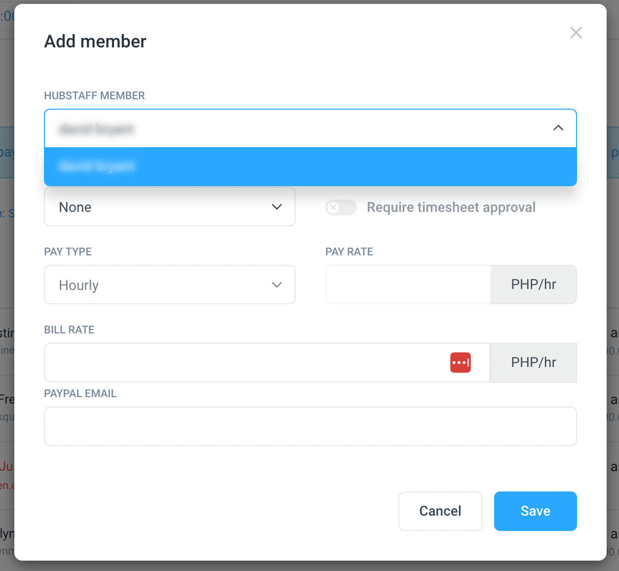 adding members to your organization on Hubstaff