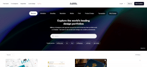 dribbble home page
