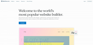 wordpress home page