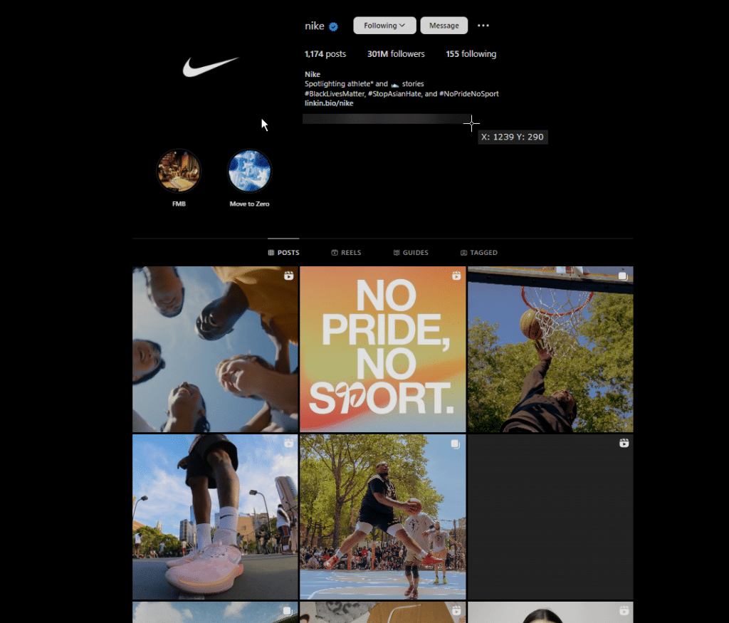 Nike Instagram Feed