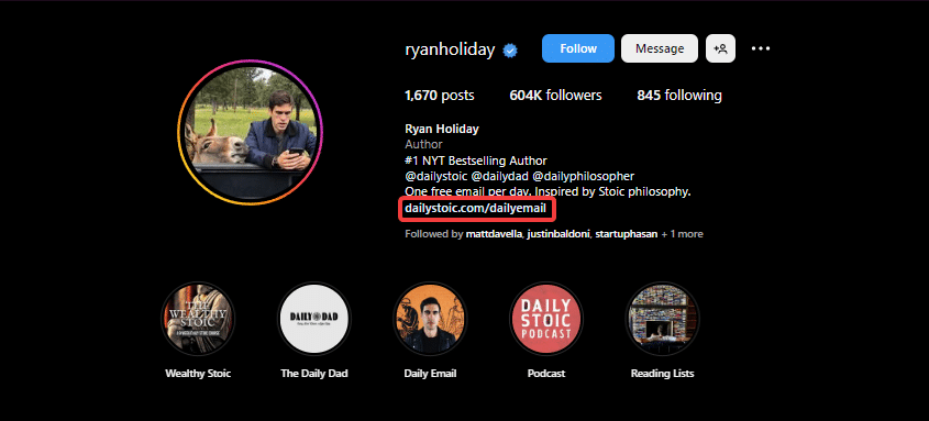 Ryan Holiday Instagram
