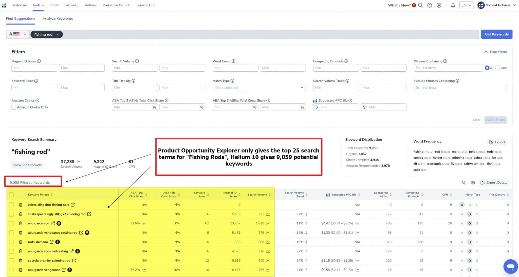 product opportunity explorer vs helium 10