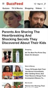 Websites like BuzzFeed and HuffPost