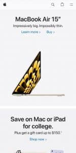 Websites like Apple and Airbnb