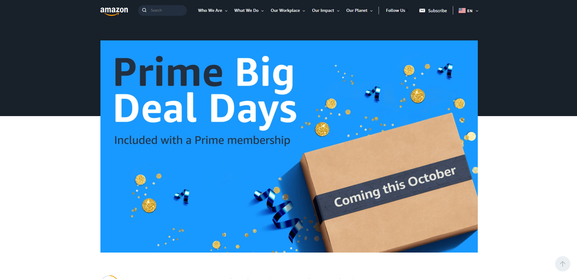 Prime Day returns:  announces 2023 dates