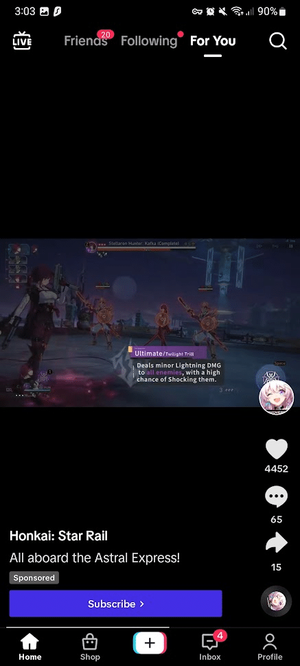 Screenshot of Pangle Ad on TikTok.