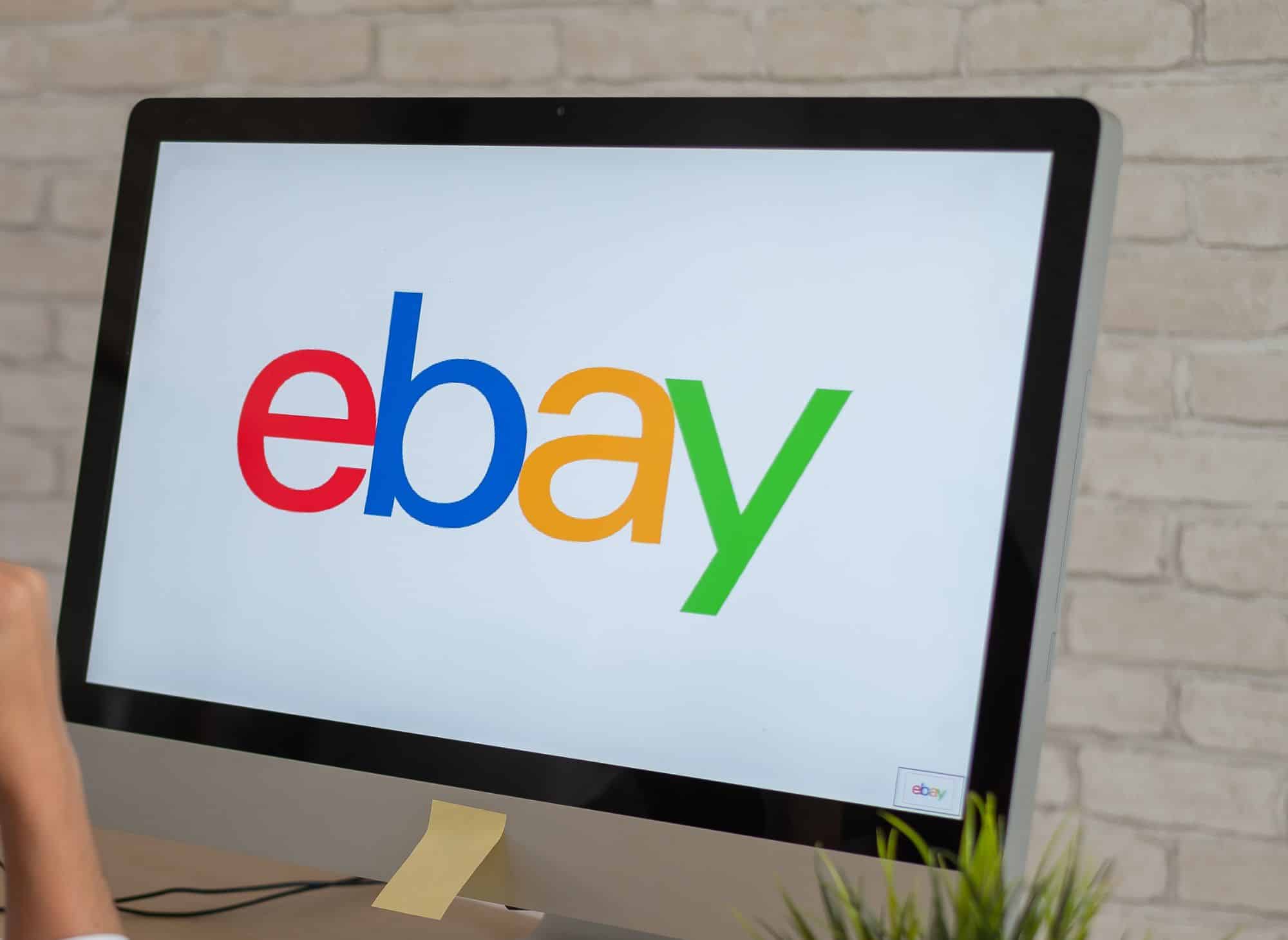 eBay logo on computer home screen