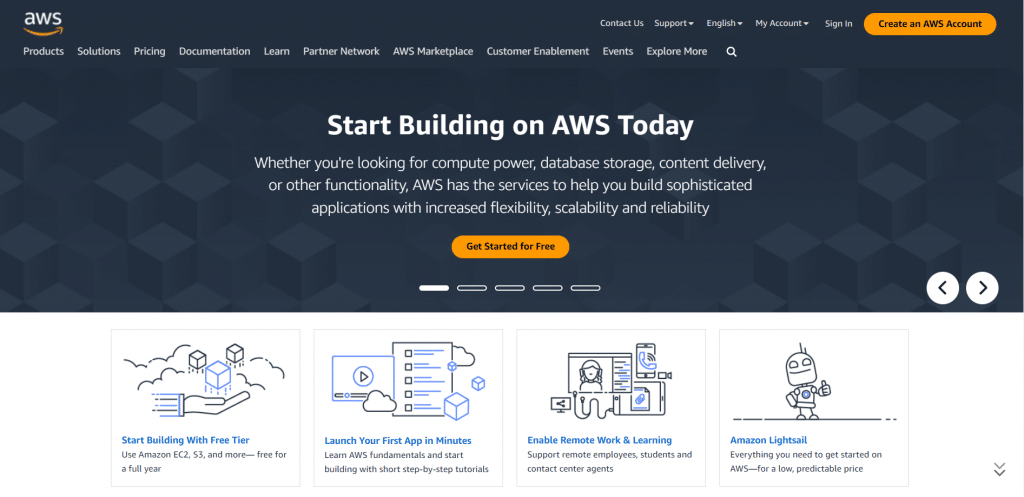 AWS website