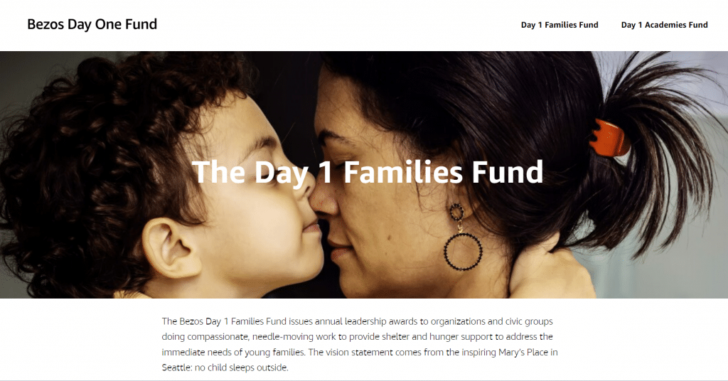 Bezos Day One Fund provides financial help