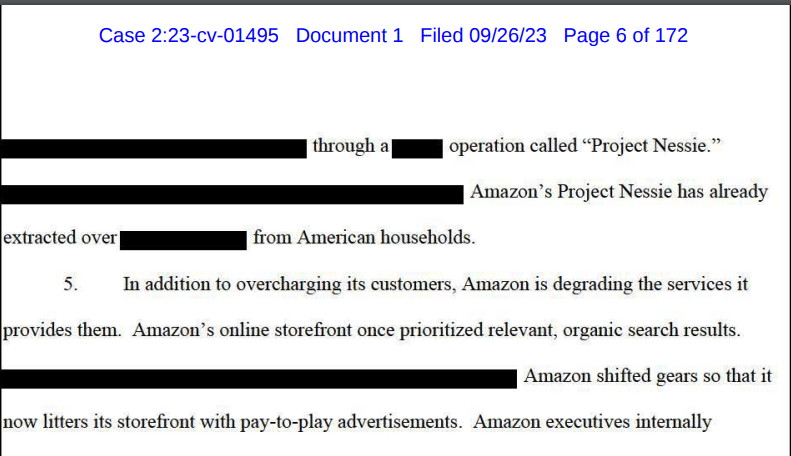 FTC claims Amazon overcharges its customers and degrades their services.