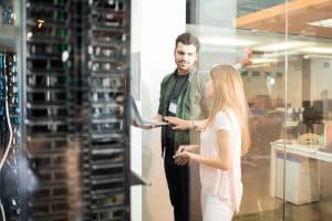 people inside a virtual data room