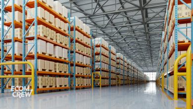 Image of a warehouse as an example of Amazon Warehousing & Distribution (AWD).