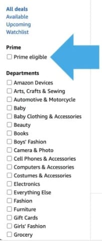 Look for eligible items