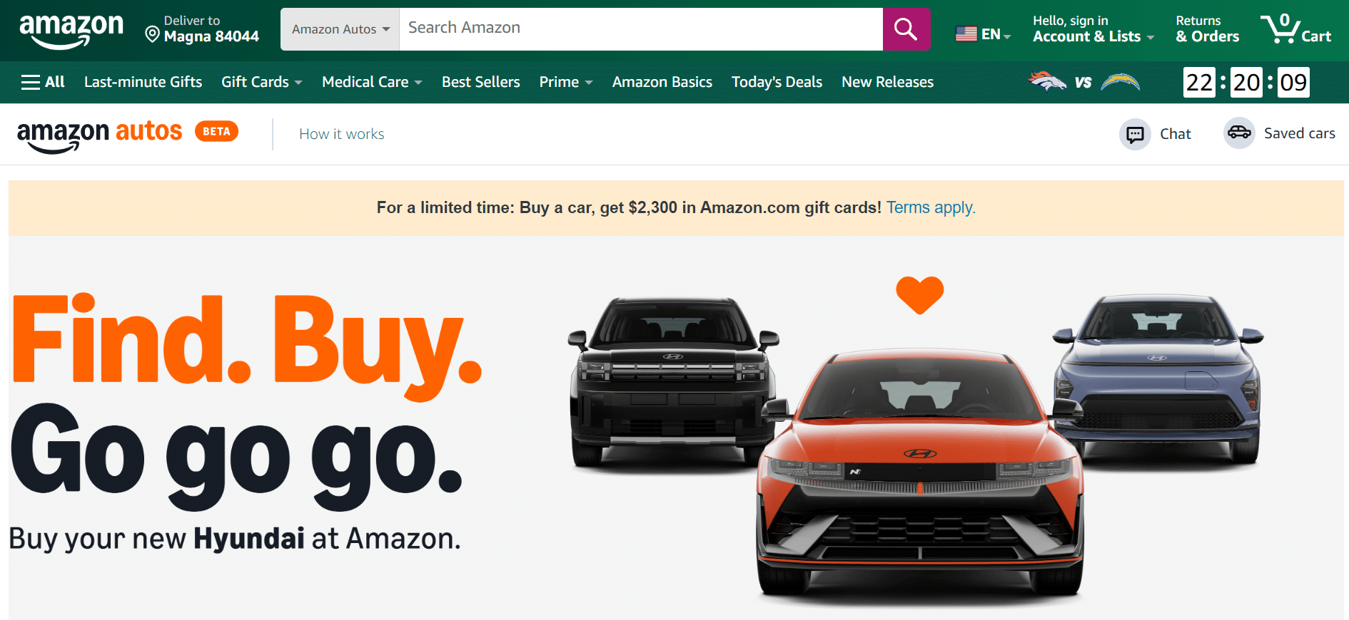 Amazon Autos Website
