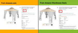 Amazon Warehouse vs amazon.com
