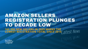 Cover image for the article Amazon Sellers Registration Plunges to Decade Low.