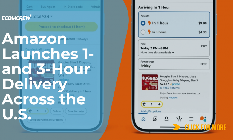 Amazon Launches 1-Hour and 3-Hour Delivery Across the U.S. Cover Image
