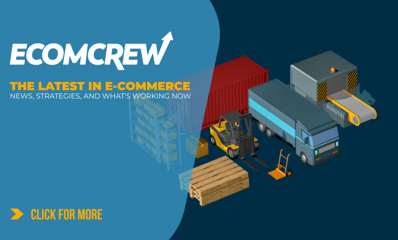 ECOMCREW NEWS ARTICLE COVER IMAGE FEATURING A LOGISTICS SYSTEM.