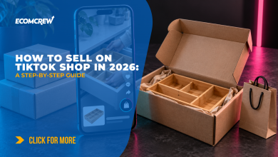 Smartphone showing a drawer organizer demonstration beside packaged products.
